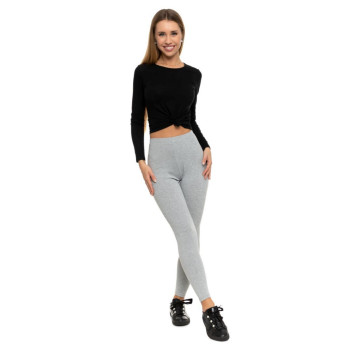 Klasické zateplené legíny pro ženy plus size LIGHT GREY