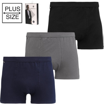 Pánské hladké bavlněné boxerky Plus Size